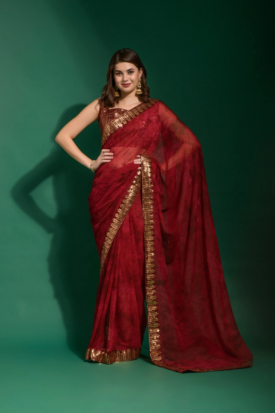 Vardan Ethnic Pv Floral Vol 12 Marble Chiffon Wholesale Fancy Sarees Catalog — Wholesale Sarees, MPA wholesale from Surat - Gallery Image 2